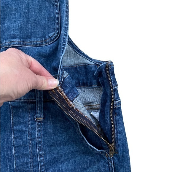 Madewell Skinny Raw Edge Hem Stretchy Overalls Sz. M - Picture 6 of 16